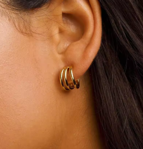 Triple mini argollas